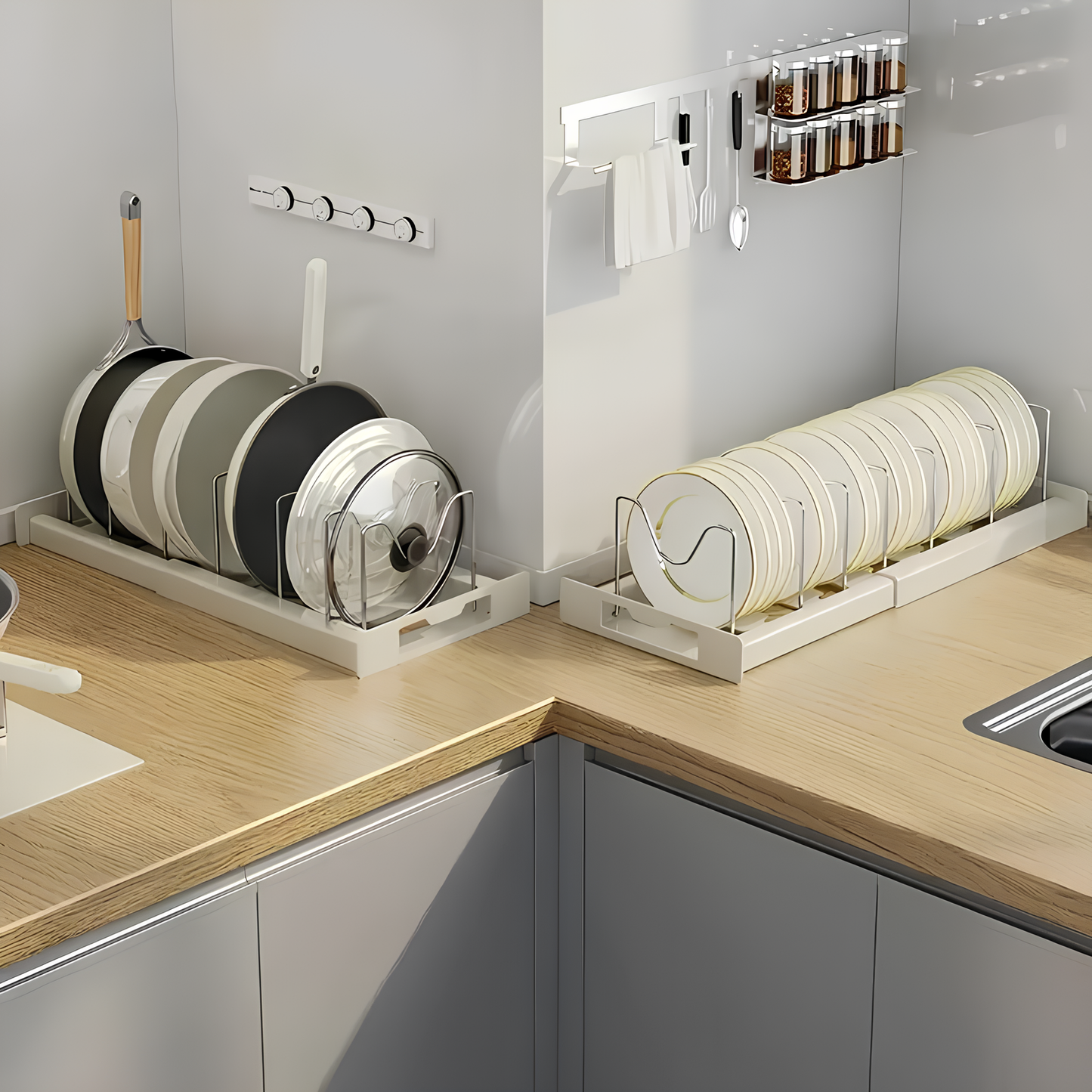 Retractable Kitchen Cabinet Organizer